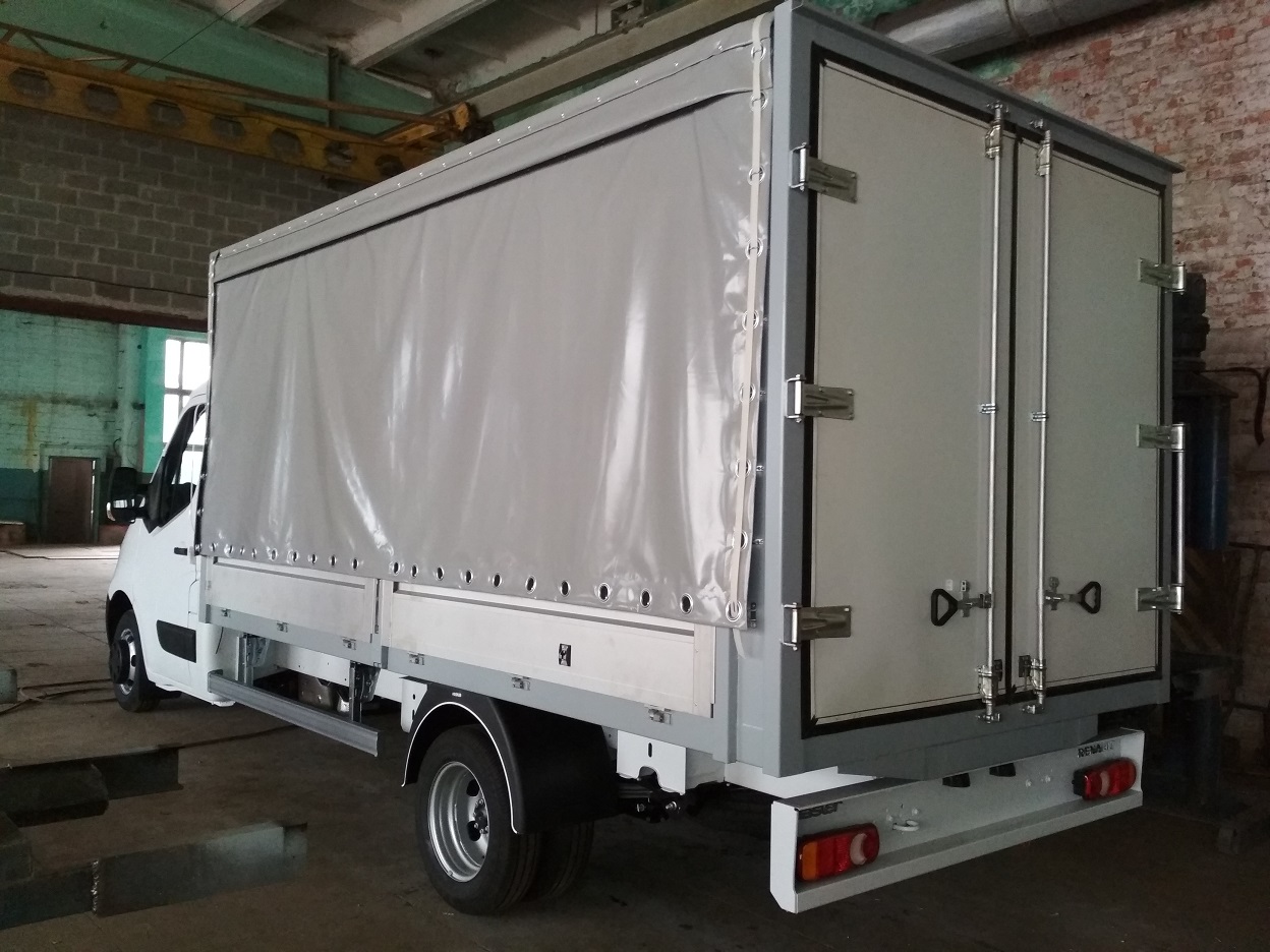 ZSO Bortovoi polupricep Renault Master s sdvijnymi shtorami i dveryami 7